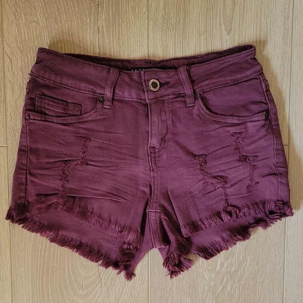 angel kiss distressed shorts
